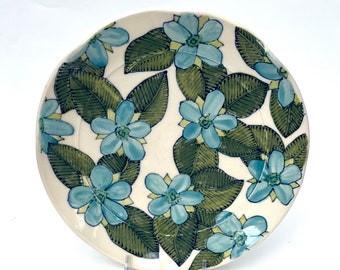 Plate with Blue Flowers