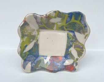 Small Colorful Handmade Ceramic Tray