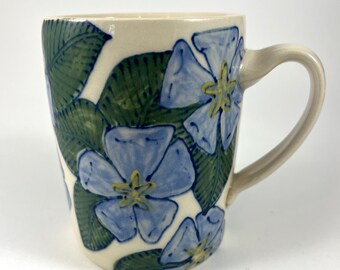 Mug with Blue and Yellow flowers