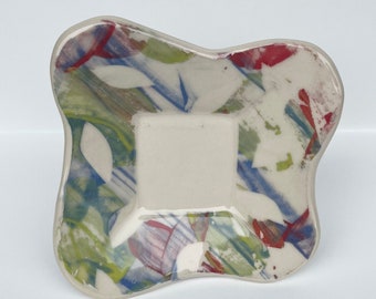 Small Colorful Handmade Ceramic Tray