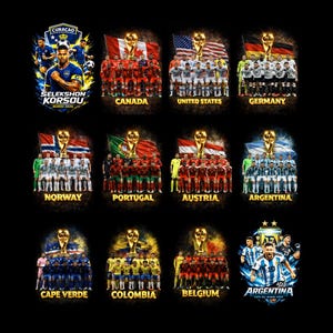 World Cup 2026 Soccer Halftone Bundle | National Teams Png | Dtf Dtg Sublimation | High Resolution Files