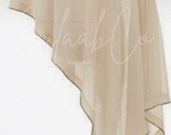 Asymmetrical Cotton Hemp Poncho | Lightweight Boho Wrap Top | One Shoulder Shawl | Natural Beige Summer Poncho | Sustainable Resort Wear