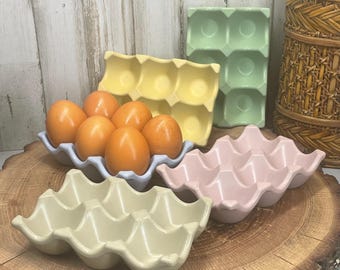 Handcrafted Concrete Egg Carton display: Kitchen Decor