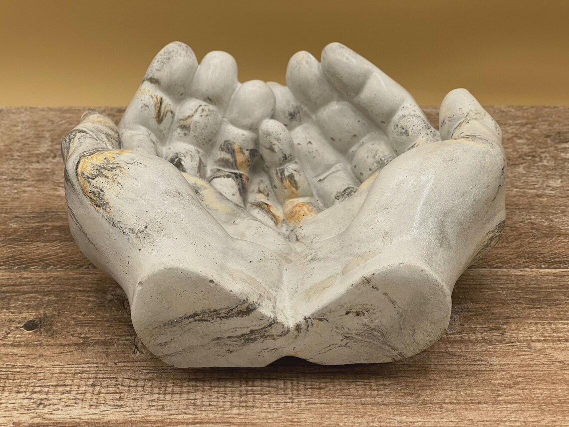 Marbled Concrete Hand Tray: Modern Entryway Organizer - Etsy