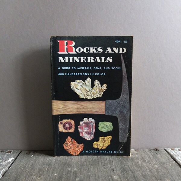 Vintage 1957 Rocks & Minerals Guide Book / Golden Nature Guide Book