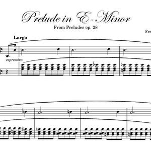 Chopin – Prelude in E Minor (Op. 28 No. 4) | Piano Sheet Music PDF