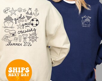 Girls Trip Sweatshirt, Custom Girls Cruise Hoodie, Girls Gone Cruising Pullover, Matching Vacation Gift, Cruise Trip Outfit
