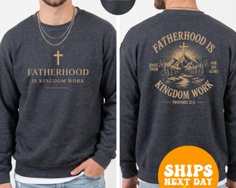 Sudadera para papá cristiano, sudadera con capucha con temática religiosa, jersey con versículo bíblico, regalo para padre cristiano, ropa de fe para esposo
