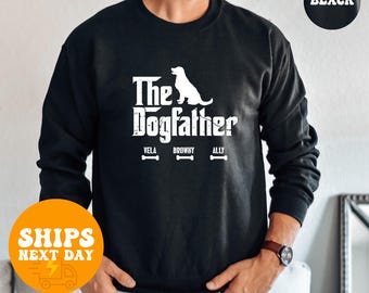 Sudadera "El Padre Perruno", Sudadera con capucha personalizada para papás perrunos, Sudadera con nombre de perro personalizado, Regalo para el Día del Padre
