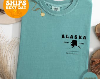 Camiseta de Alaska, camiseta gráfica vintage de Alaska, camiseta retro con orgullo estatal, camiseta de viaje de Alaska, regalo para amantes de la naturaleza