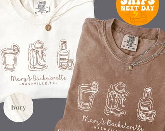 Camiseta personalizada de despedida de soltera estilo western, camiseta personalizada para el último rodeo, camiseta para el grupo de damas de honor vaqueras, regalo para despedida de soltera en Nashville