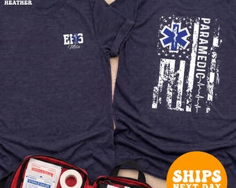 Personalized Paramedic Shirt, EMS Name Tee, EMT Appreciation Shirt, Emergency Medical Technician Gift, Paramedic Gift