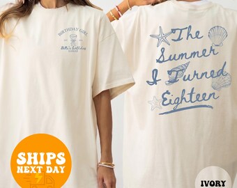 Custom The Summer I Turned Shirt, Personalized Summer Birthday Tee, Bachelorette Party Shirt, Comfort Colors Gift