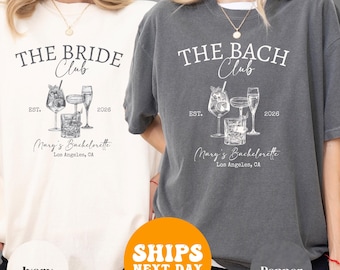 The Bach Club Bachelorette Shirt, Comfort Colors Bridal Party Tee, Bridesmaid Gift Shirt, Matching Bach Squad Top