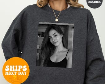 Custom Photo Sweatshirt, Personalized Picture Hoodie, Upload Your Own Image Pullover, Vintage Custom Photo Gift