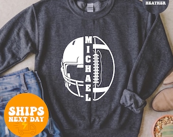 Personalized Football Mom Sweatshirt, Custom Game Day Hoodie, Football Season Pullover, Women's Football Gift