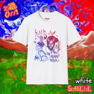 Slayr Avant Nova T-shirt, Slayr Rapper-tröja, Avant Nova-tröja, Slayr Graphic T-shirt, Underground Rap-merchandise, Streetwear-tröja