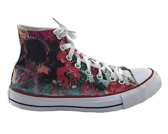 Converse Vintage Ladies Sport Shoes Multicolor Floral High Top Size 40