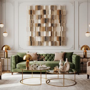 Literair mozaïek – Handgemaakte wandkunst gemaakt van oude boeken