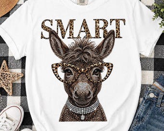 Smart Ass PNG Digital Design (Digital Download) Smart Donkey design Royal donkey popular pngs summer free mockup included