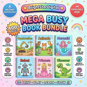 400+ Kids Learning Activities Bundle | Preschool Worksheets | Kindergarten Printables | Editable Canva Templates | PLR MRR