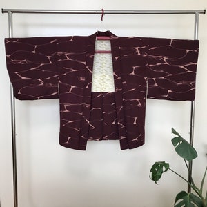 Vintage Japanese Haori, Catawba Haori, Kimono Jacket, Handmade in Japan, Japanese Decor, Japanese Aesthetic, Unique Birthday Gift for Her