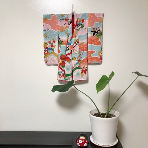 Japanese Wall Decor, Kimono Wall Hanging, Japanese Souvenir, Kimono Tapestry, Made in Japan, Unique Gift for Her