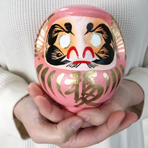 Japanese Daruma Doll, Good Luck Gifts for Men, Wishing Doll, Unique Desk Decor, Bodhidharma Buddhism Gift, Good Fortune Decor, Encouragement