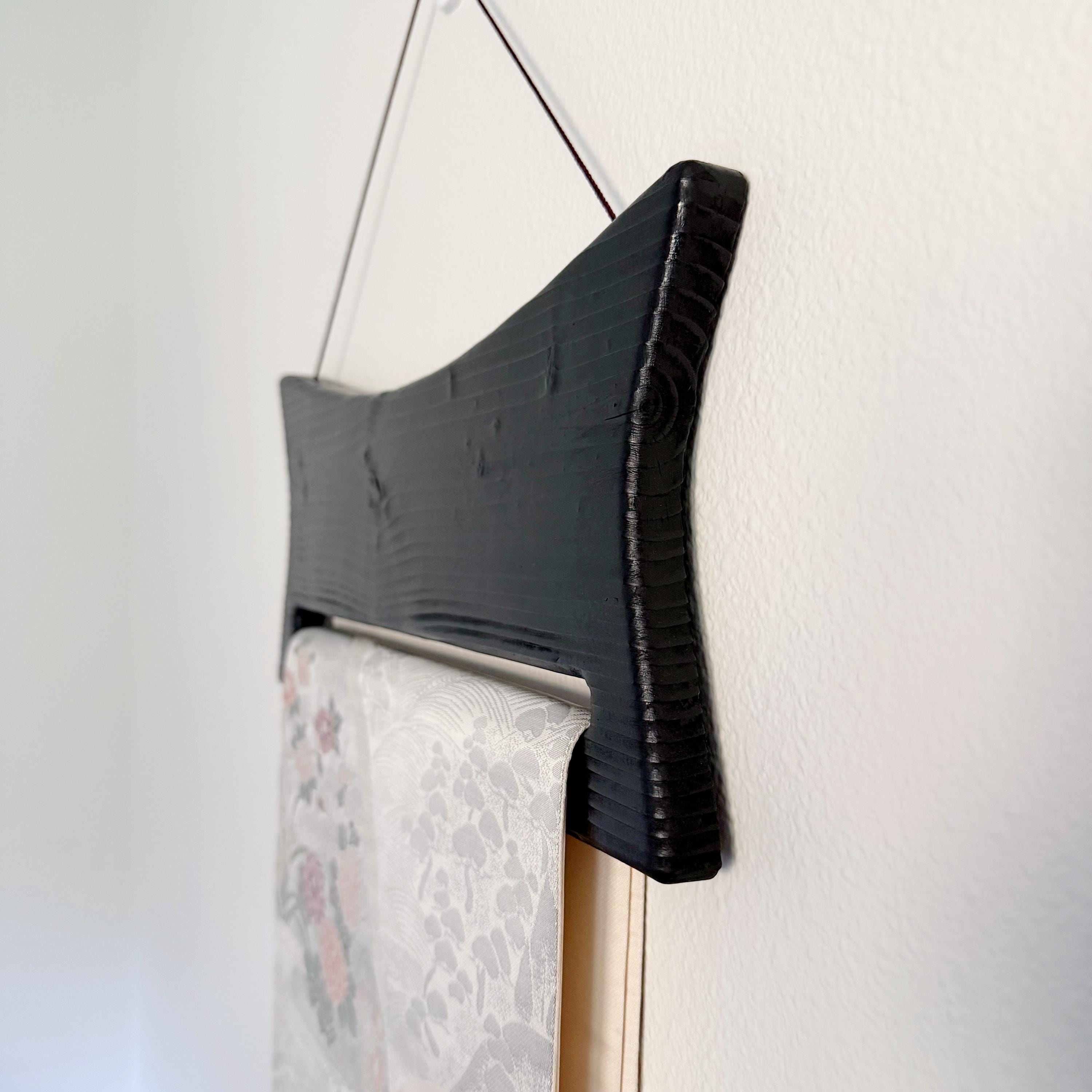 Japanese Obi Hanger, Handmade Wooden Hanger for Obi Display