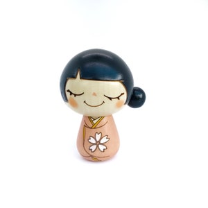 Sakura Doll, Japanese Kokeshi Doll, Made in Japan, Japanese Souvenir, Japanese Gifts for Her, Birthday Gift for Granddaughter, Kawaii Gift