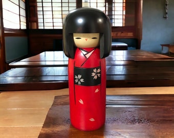 Japanese Kokeshi Doll, Usaburo Kokeshi, Made in Japan, Haregi, Japanese Souvenir, Asian Art and Decor, Birthday Gift for Mom