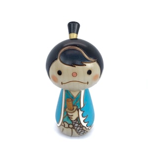 Samurai Doll, Japanese Kokeshi Doll, Made in Japan, Japanese Souvenir, Japanese Collectibles, Japanese Gift for Men, Samurai Gifts