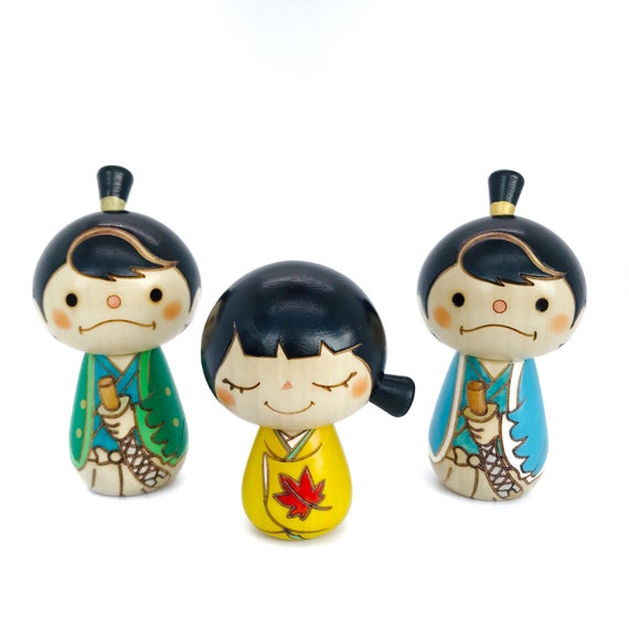 Momiji Doll, Japanese Kokeshi Doll, Made in Japan, Japanese