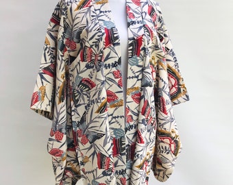 Vintage Souvenir Japanese Gift for Her Kimono Jacket for Women Japanese Haori Jacket Made in Japan Clothing