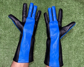 Nightwing Lederhandschuhe | Schaffell Superhelden Cosplay Kostüm