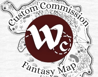 Einzigartige Fantasy Landkarte - Kontinent/Land