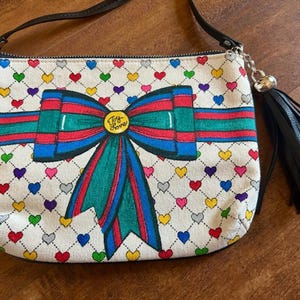 Brighton Love & Joy Heart Print Crossbody Bag with Tassel image 4
