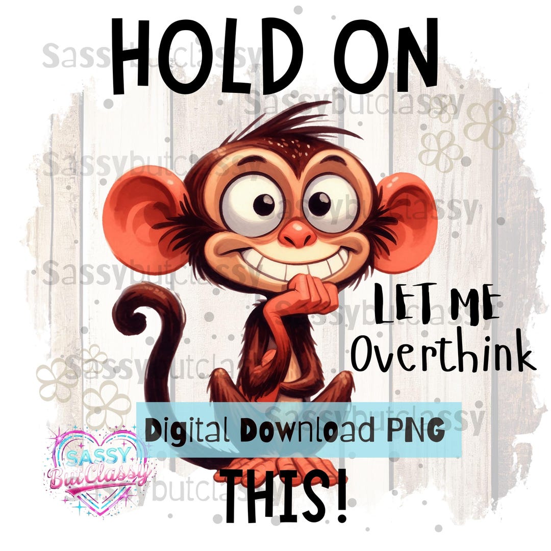 Sarcastic Monkey Sublimation PNG: Digital Craft Design (instant ...