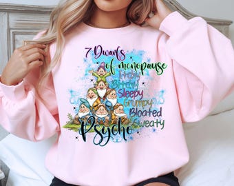 Sarcastic Menopause Dwarfs PNG, Funny Sublimation Design (Digital Download)