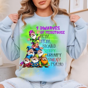 Sarcastic Menopause Dwarves PNG, Funny Women's Gift (Digital Download image 1