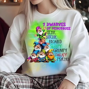 Sarcastic Menopause Dwarves PNG, Funny Women's Gift (Digital Download image 5