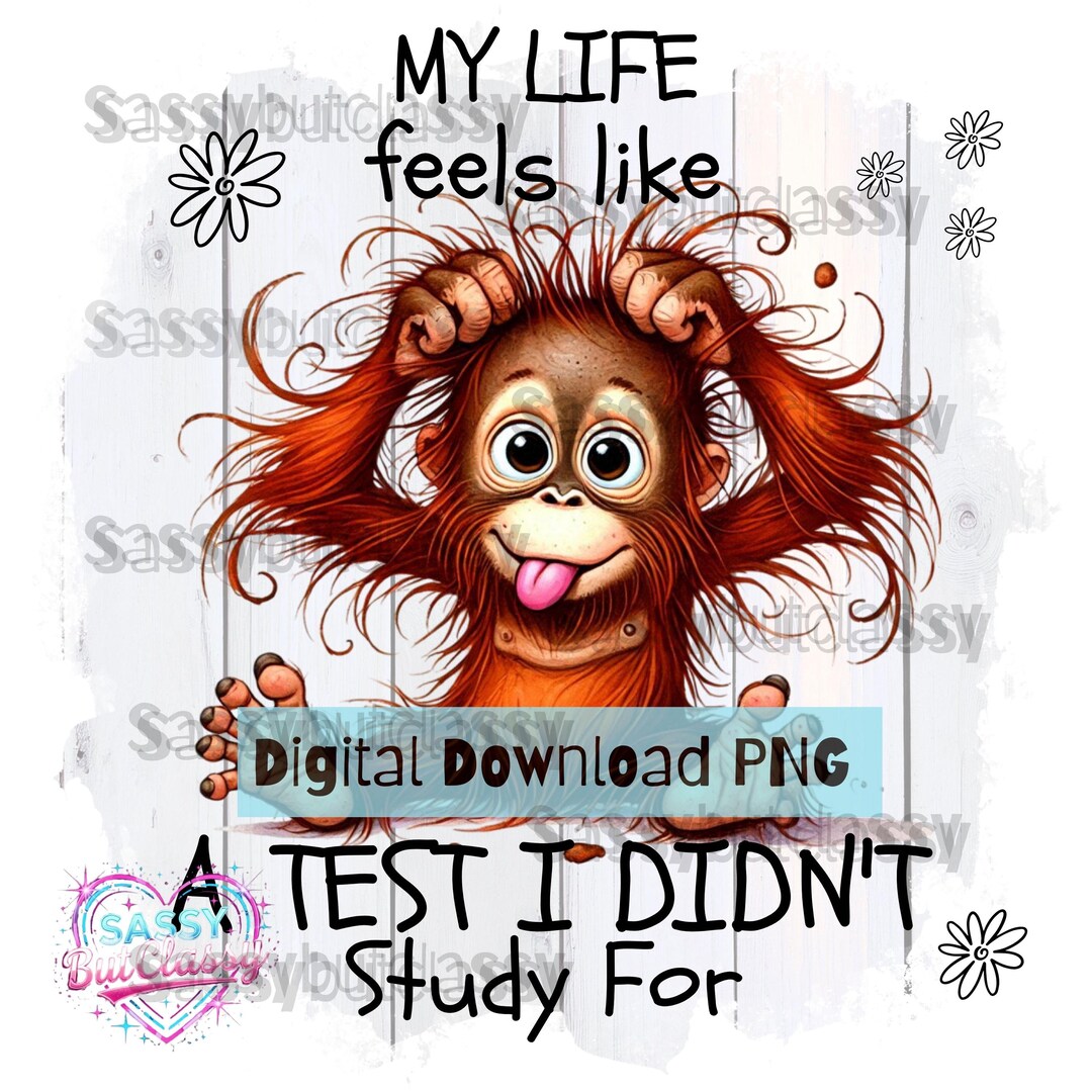 Sarcastic Monkey Sublimation Design: PNG Digital Download (for Mugs ...