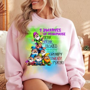 Sarcastic Menopause Dwarves PNG, Funny Women's Gift (Digital Download image 2
