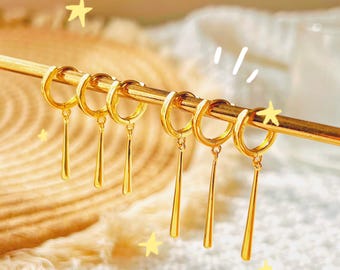 Zoro Earrings,18K Gold over 925 Silver, Anime Earrings, 3 Pcs Set Unisex Cosplay Earrings