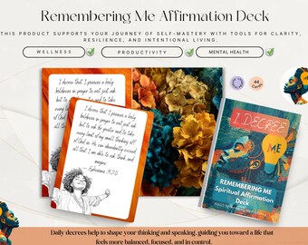 Faith Based Affirmation Cards, Scripture & Decrees (44 Card Deck)