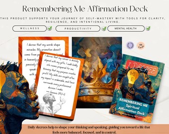 Men's Mental Health Affirmation Cards, Faith Based Decrees (44 Card Deck)