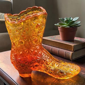 Glass boot vase - Etsy 日本