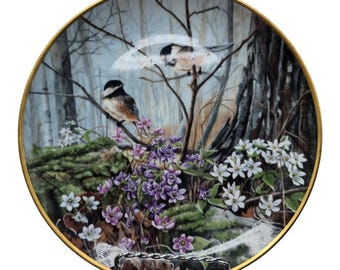 Vintage Kaiser Porcelain G Neubacher Wild Flowers Collector Plate Spring Beauty