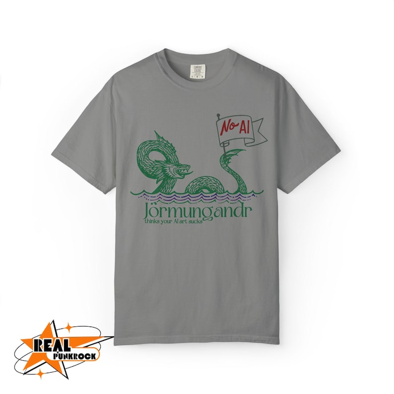 Anti AI Shirt Comfort Colors No Clankers Tee Keep Art Human Social Justice Shirt Protest Tee Support Real Art Shirt Artificial Intelligence image 9