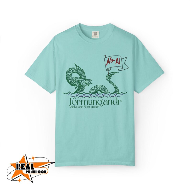 Anti AI Shirt Comfort Colors No Clankers Tee Keep Art Human Social Justice Shirt Protest Tee Support Real Art Shirt Artificial Intelligence image 7